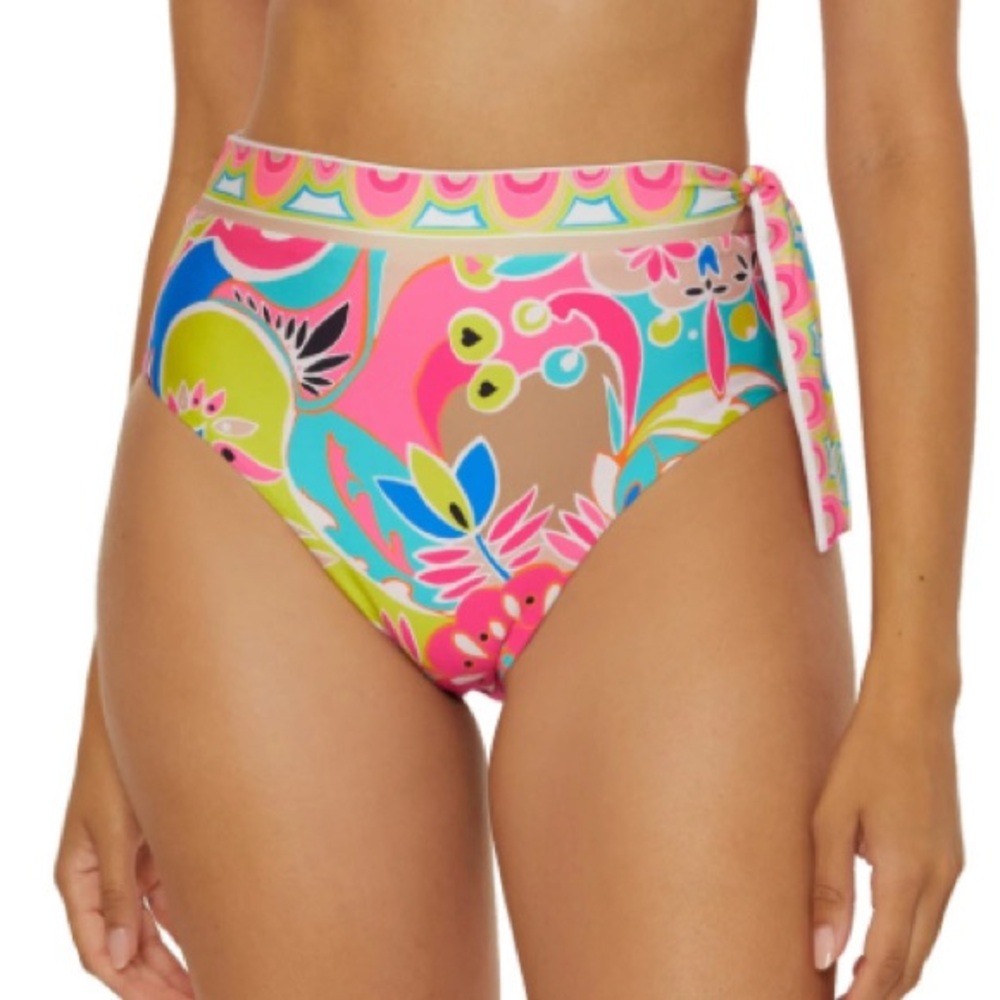 Trina Turk Venus High-Waisted Bikini Bottom NWT